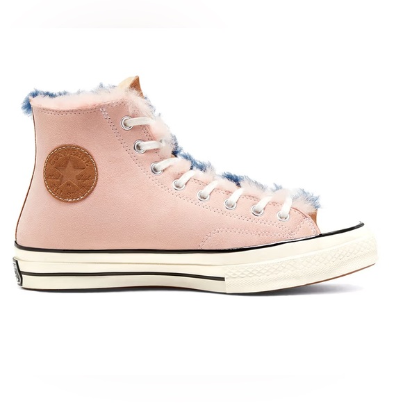 Unisex Shearling-Lined Suede Color-Split Chuck 70 Hi - Picture 4 of 15